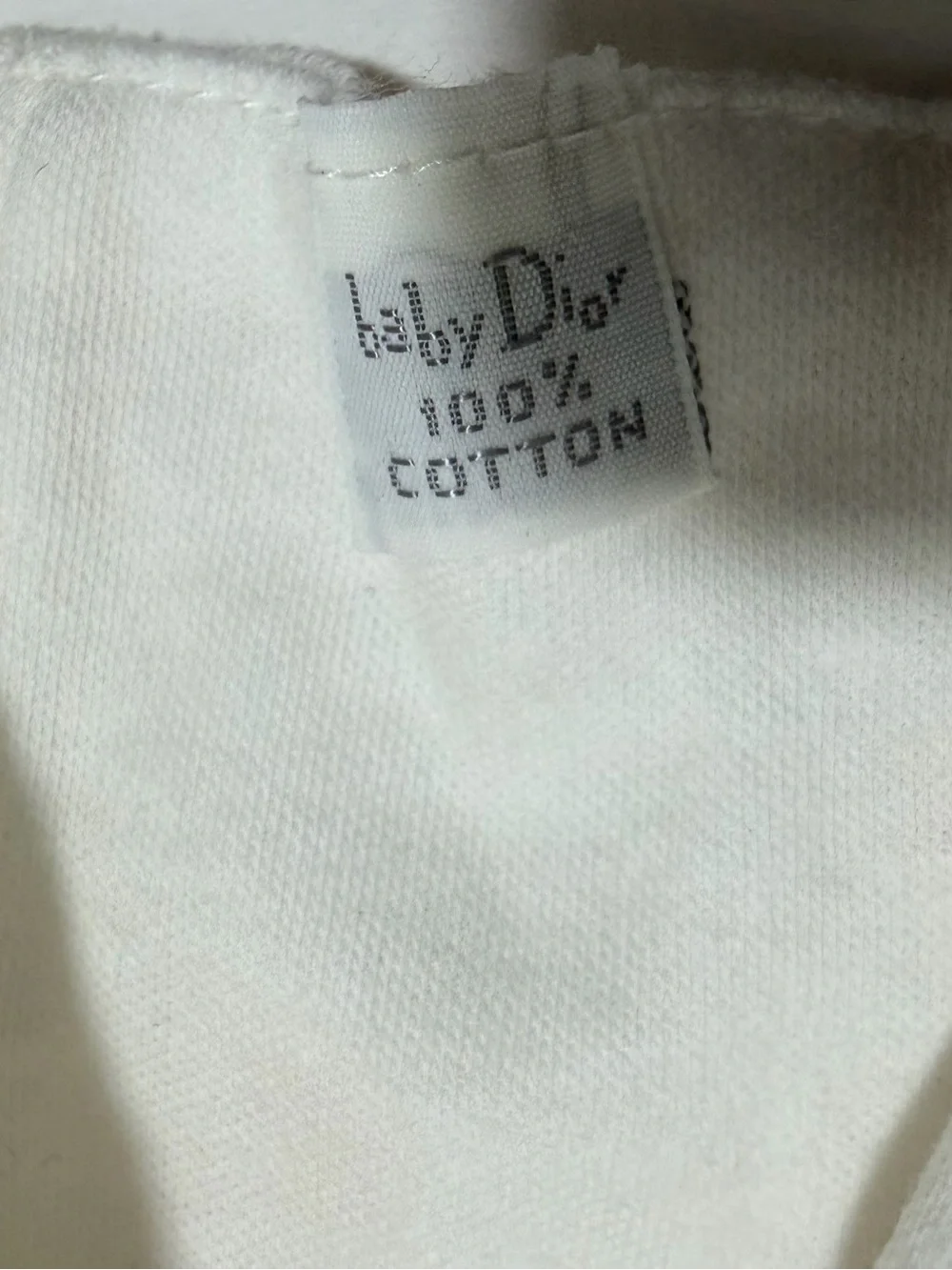 Baby Dior Girls White Pink Logo Bonnet Hat Designer